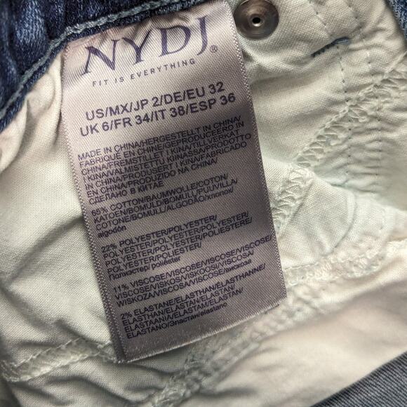 NYDJ Chloe Capri Jeans Light Wash Kick Flare Blue Clean Affection Womens 2 Pants - Picture 6 of 7